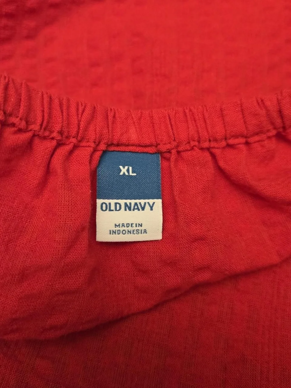 Red Peasant Blouse - Women's Puff Sleeve Top